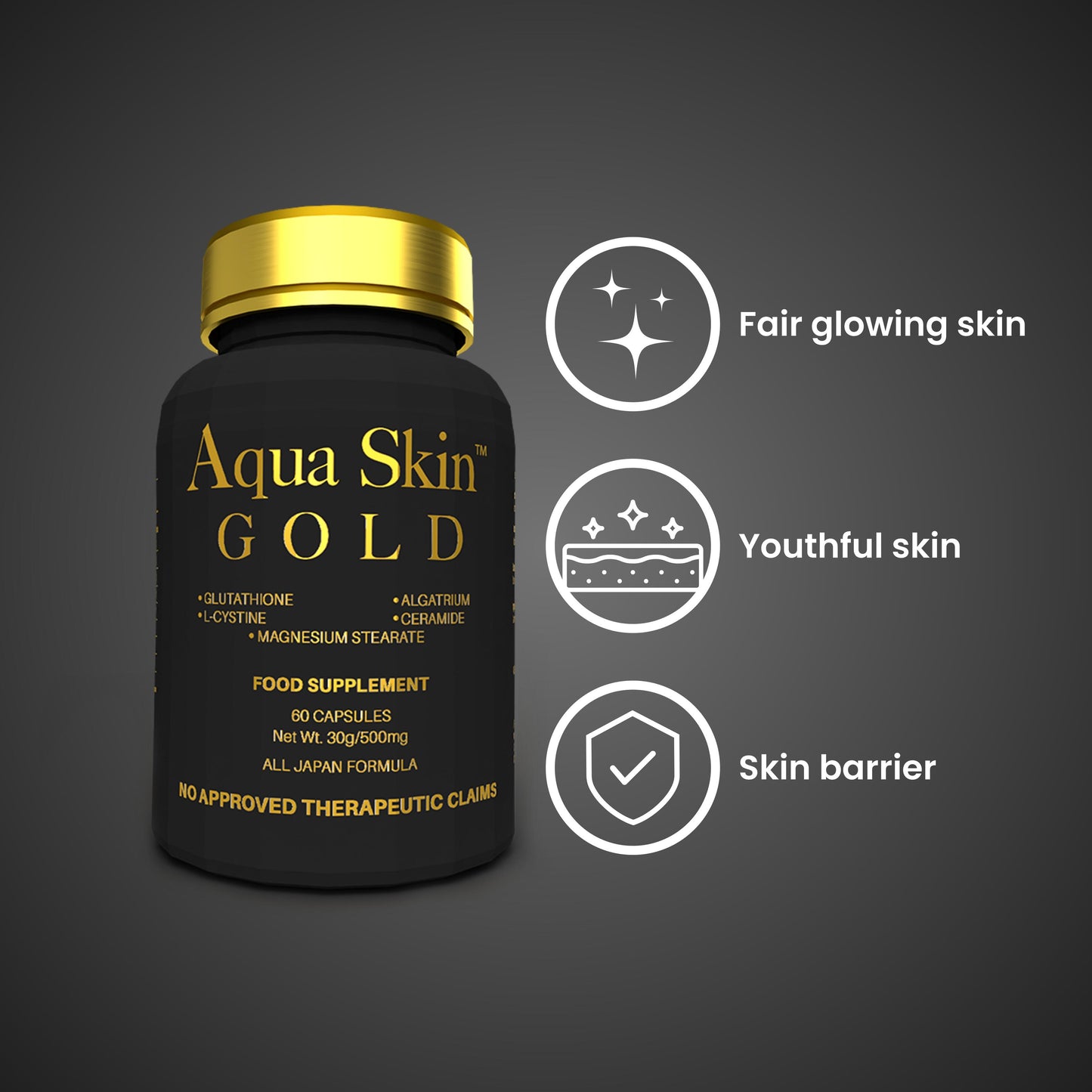 Aqua Skin Glutathione Capsules Gold